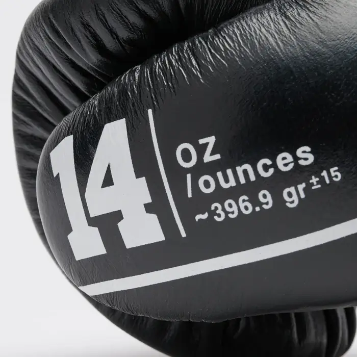 Guantoni Leone 1947 Shock Plus GN057 Nero per allenamenti e Match di Boxe, Kickboxing e Muay Thai. Guantoni per agonisti ed esperti.