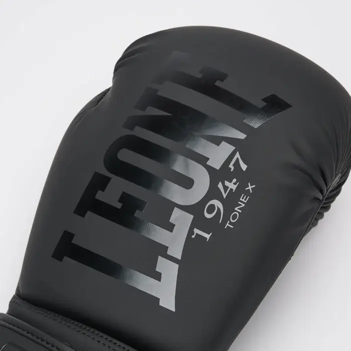 Guantoni Leone 1947 Tone X GN058 Nero per Boxe, Kickboxing e Muay Thai con velcro per principianti.