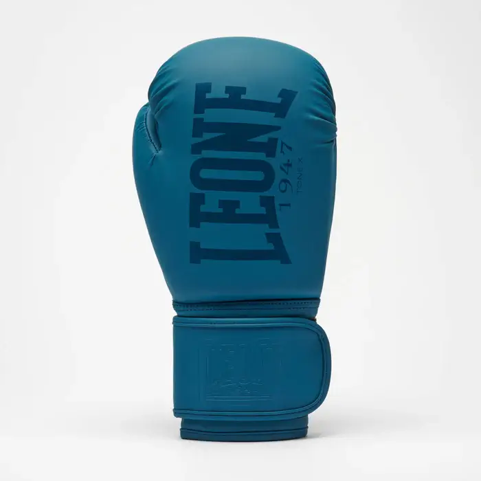 Guantoni Leone 1947 Tone X GN058 Ottanio per Boxe, Kickboxing e Muay Thai con velcro per principianti.