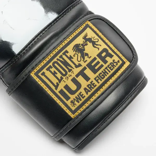 Guantoni Leone x IUTER Nero GN01IU per Boxe, Kickboxing e Muay Thai con velcro