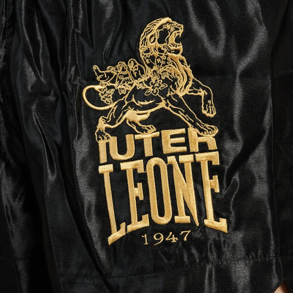 Pantaloncini Leone x IUTER Nero per Muay Thai, Kickboxing, Boxe