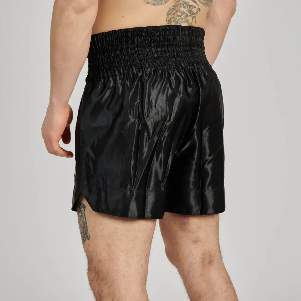 Pantaloncini Leone x IUTER Nero per Muay Thai, Kickboxing, Boxe