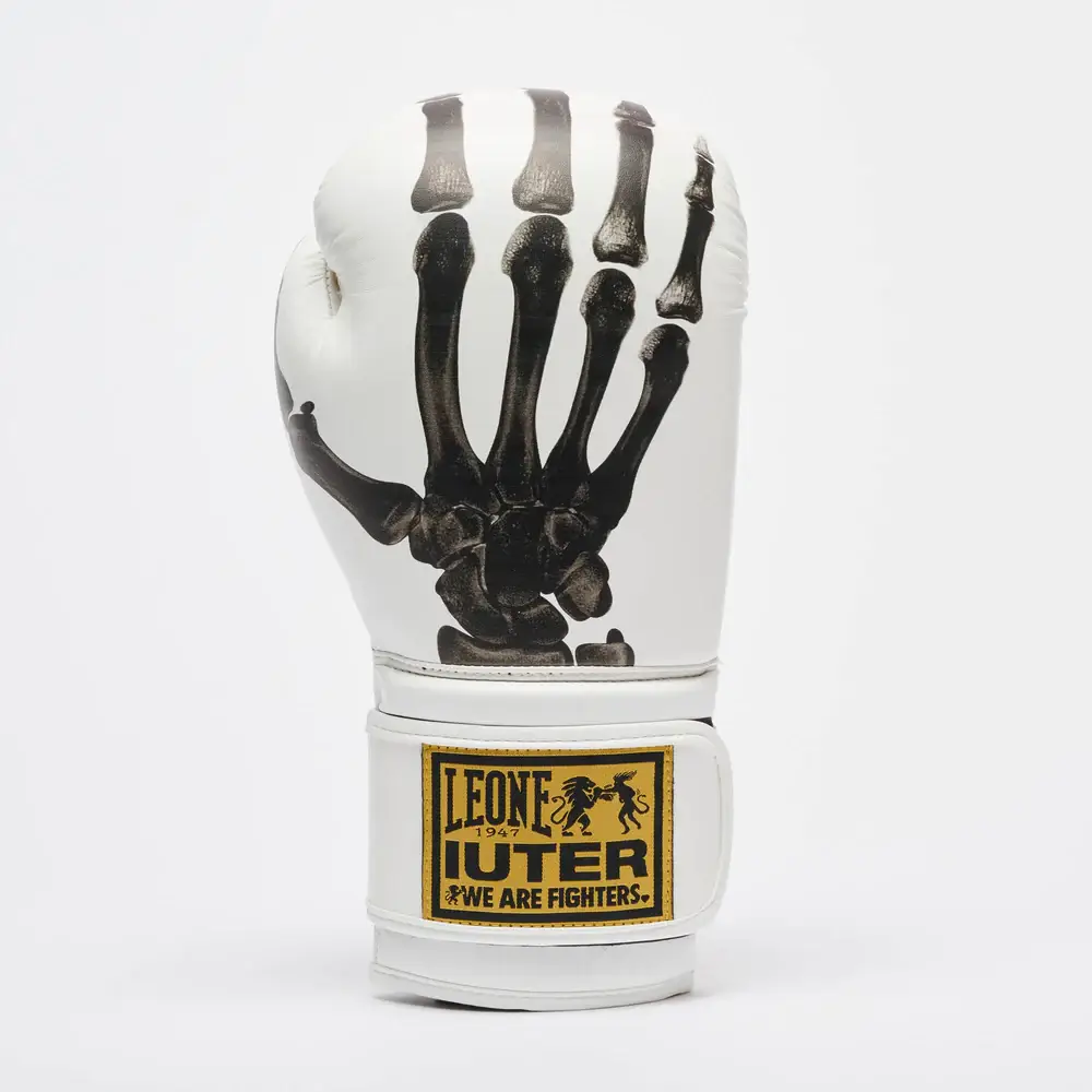 Guantoni Leone 1947 x IUTER Bianco-Oro GN01IU per allenamenti e competizioni di Muay Thai e Kickboxing