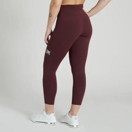 Leggings Donna Leone 1947 Logo ABX134 Melanzana per allenamenti di Boxe, Kickboxing e Muay Thai.