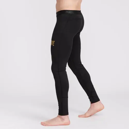 Pantaloni a Compressione Leone 1947 DNA ABX714 Nero per allenamenti e match di MMA, Grappling, No GI e Kickboxing. Effetto seconda pelle