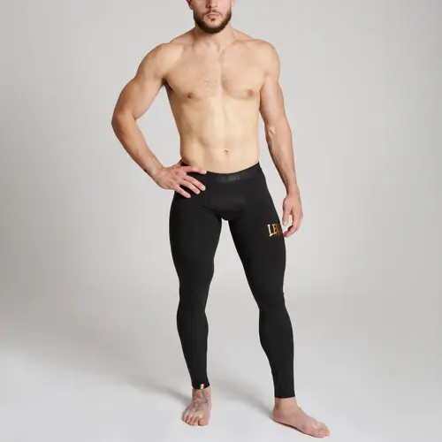Pantaloni a Compressione Leone 1947 DNA ABX714 Nero per allenamenti e match di MMA, Grappling, No GI e Kickboxing. Effetto seconda pelle