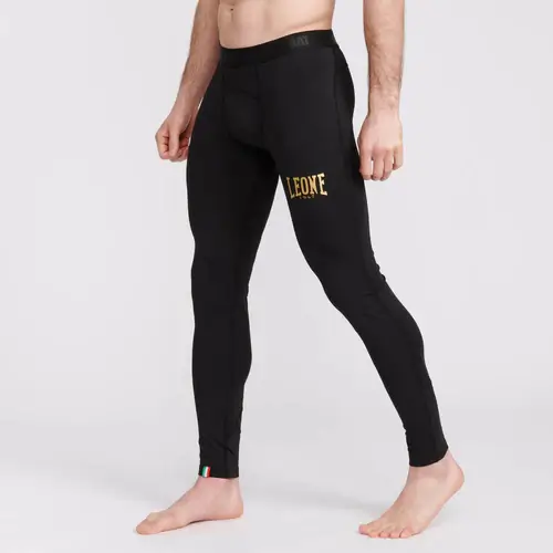 Pantaloni a Compressione Leone 1947 DNA ABX714 Nero per allenamenti e match di MMA, Grappling, No GI e Kickboxing. Effetto seconda pelle
