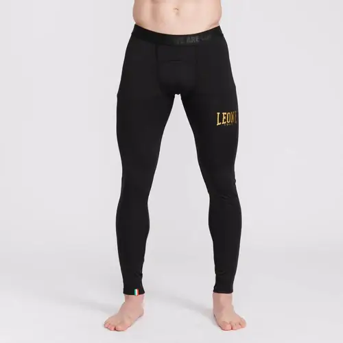 Pantaloni a Compressione Leone 1947 DNA ABX714 Nero per allenamenti e match di MMA, Grappling, No GI e Kickboxing. Effetto seconda pelle