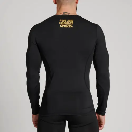 Rashguard Leone 1947 DNA ABX708 Nero per allenamenti e match di MMA, Grappling, No GI e Kickboxing. Effetto seconda pelle