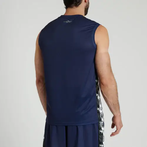 T-Shirt Smanicata Leone 1947 iconic Blu Scuro ABX402 per allenamenti di Boxe, Kickboxing e Muay Thai. T-shirt Dry Tech in poliestere.