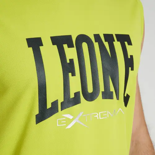 T-Shirt Smanicata Leone 1947 Logo ABX103 Lime per allenamenti di Boxe, Kickboxing e Muay Thai. T-Shirt Dry Tech da allenamento.