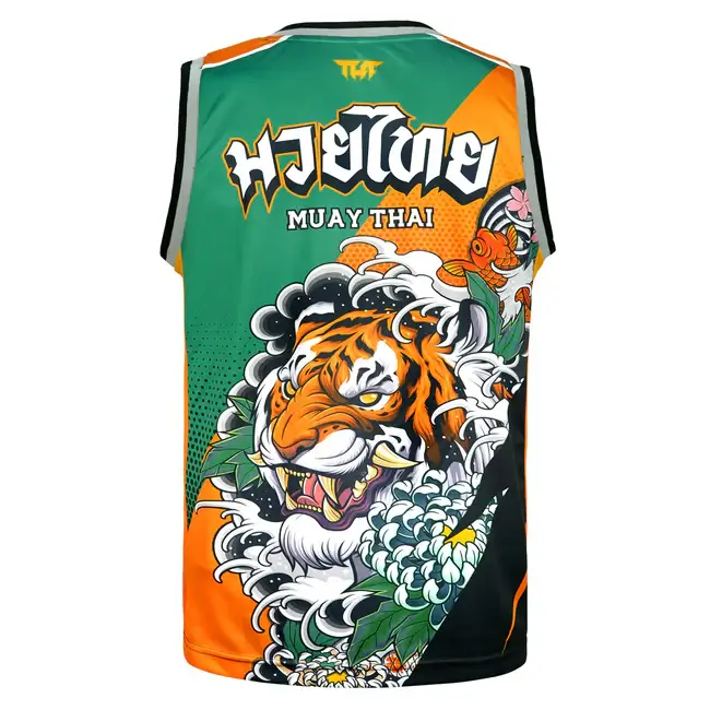 T-Shirt Smanicata Tora Mori per allenamenti di Muay Thai, Kickboxing e Boxe. T-Shirt Dry Tech traspirante.