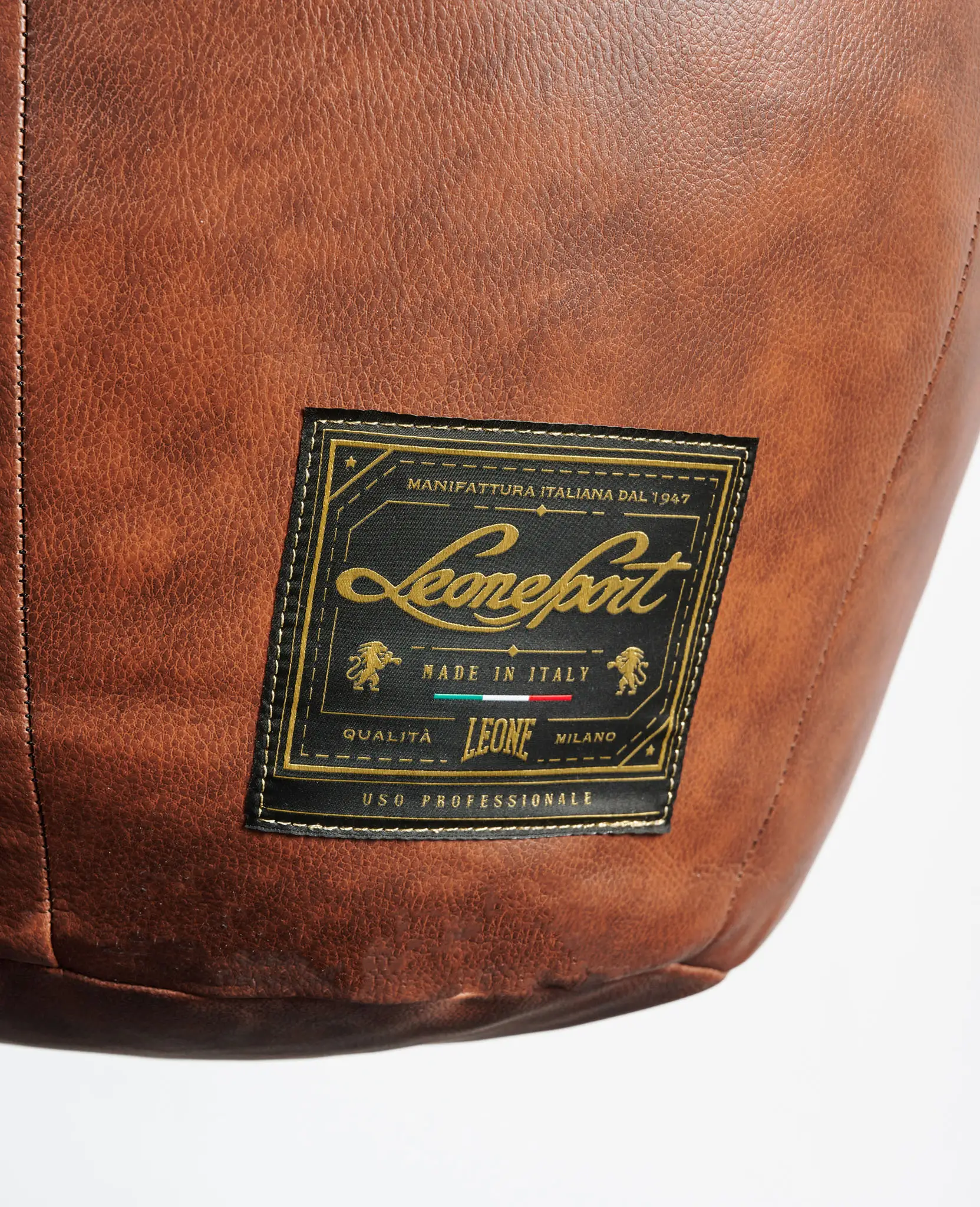 Sacco da Boxe Ercole Leone Sport ATD01 Marrone Vintage 50 kg per allenamenti di Muay Thai, Kikcboxing e Boxe. Sacco da Boxe made in Italy.