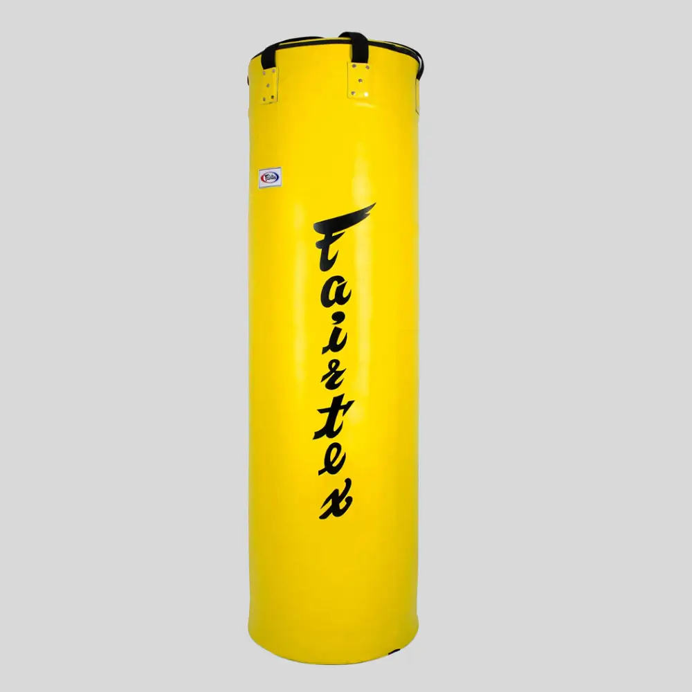 Sacco Fairtex Pole Bag Giallo HB7 140 kg x 210cm. Sacco Muay Thai Fairtex adatto per condizionamento Tibie e potenza.
