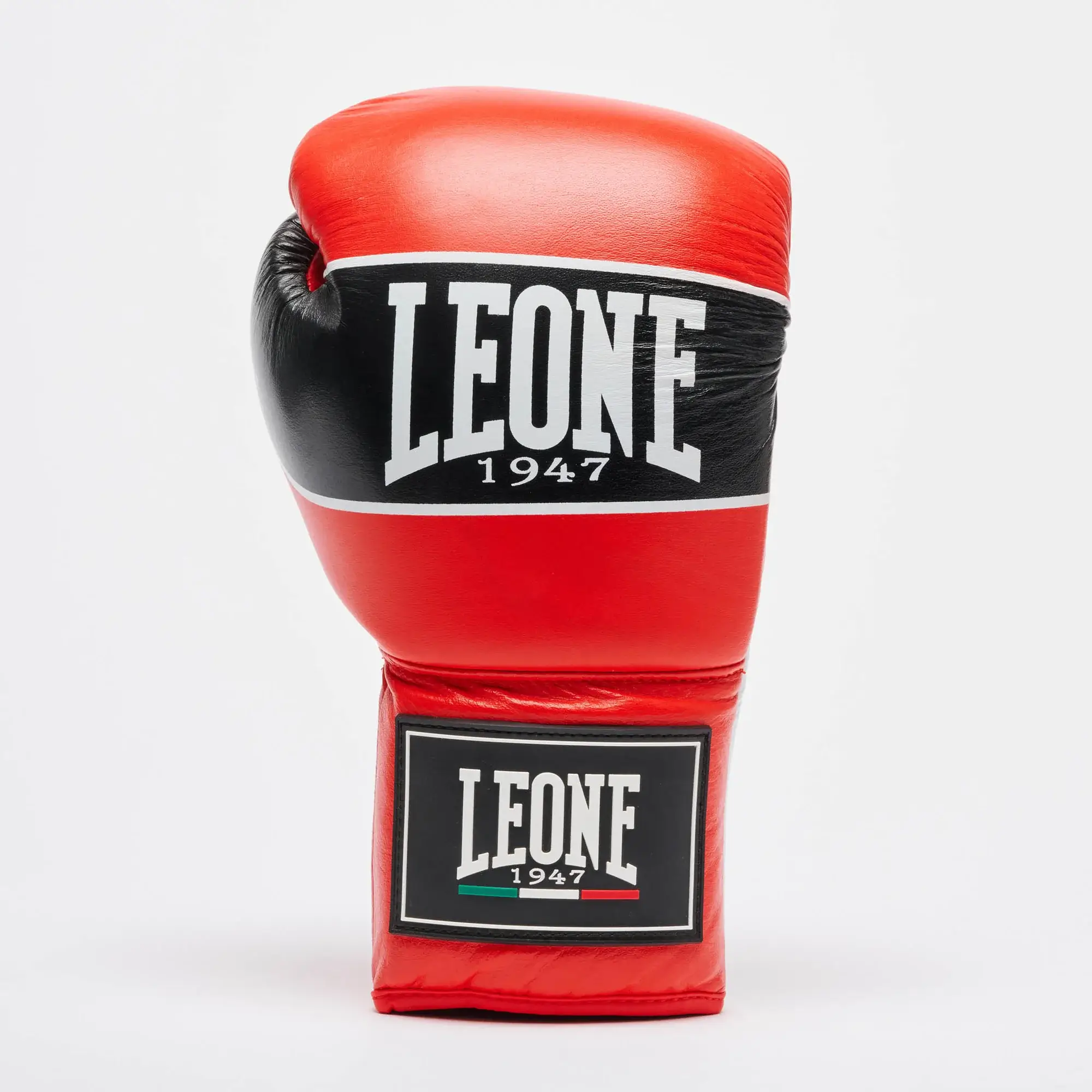 Guantoni Leone 1947 Shock Pro Rosso GN057L per match di Boxe, Kickboxing e Muay Thai in Pelle bovina, Guantoni professionali adatti agli agonisti.