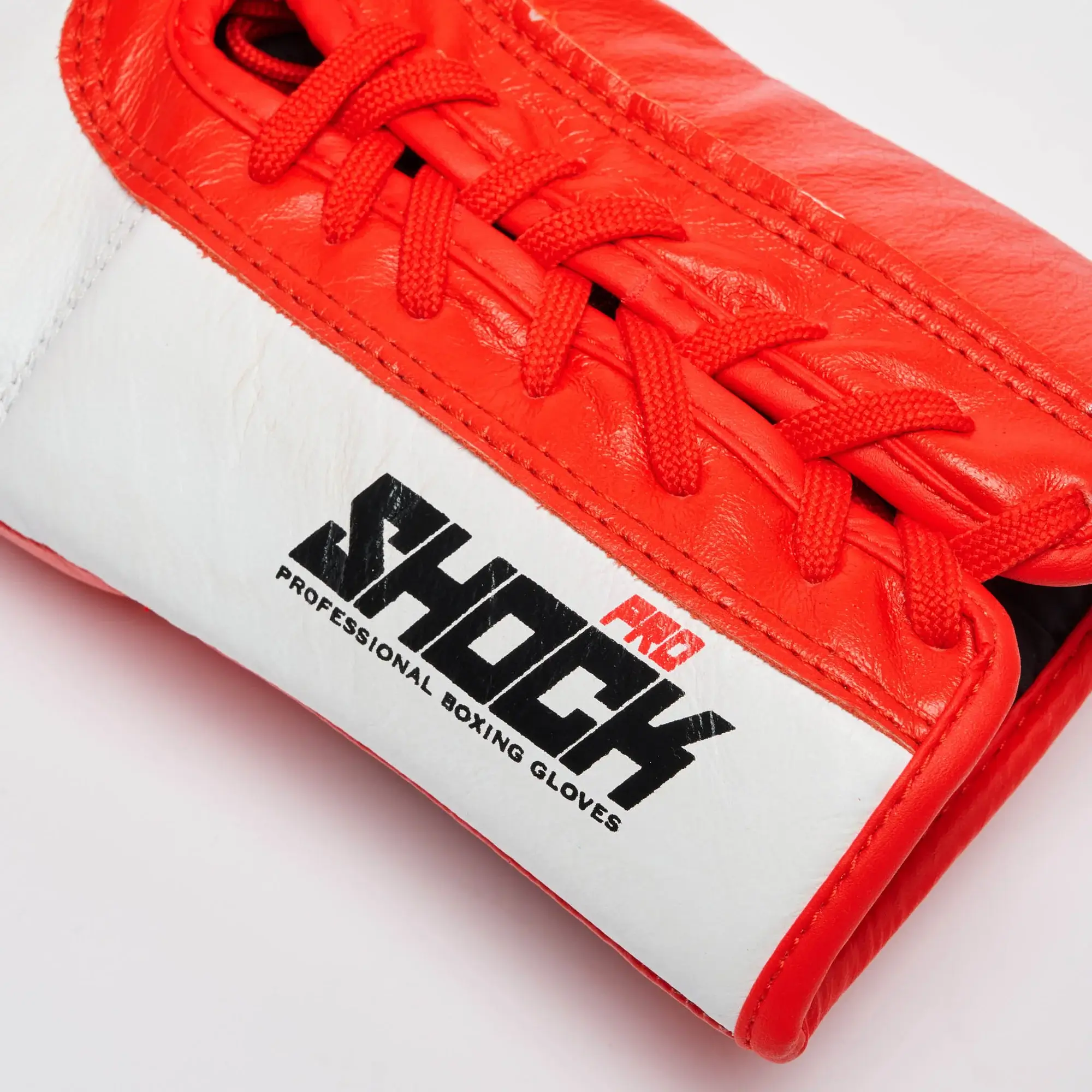 Guantoni Leone 1947 Shock Pro Rosso GN057L per match di Boxe, Kickboxing e Muay Thai in Pelle bovina, Guantoni professionali adatti agli agonisti.