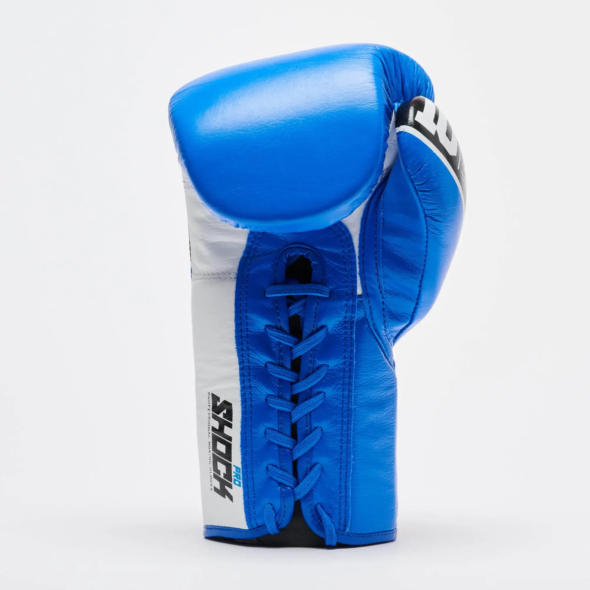 Guantoni Leone 1947 Shock Pro Blu GN057L per match di Boxe, Kickboxing e Muay Thai in Pelle bovina, Guantoni professionali adatti agli agonisti.
