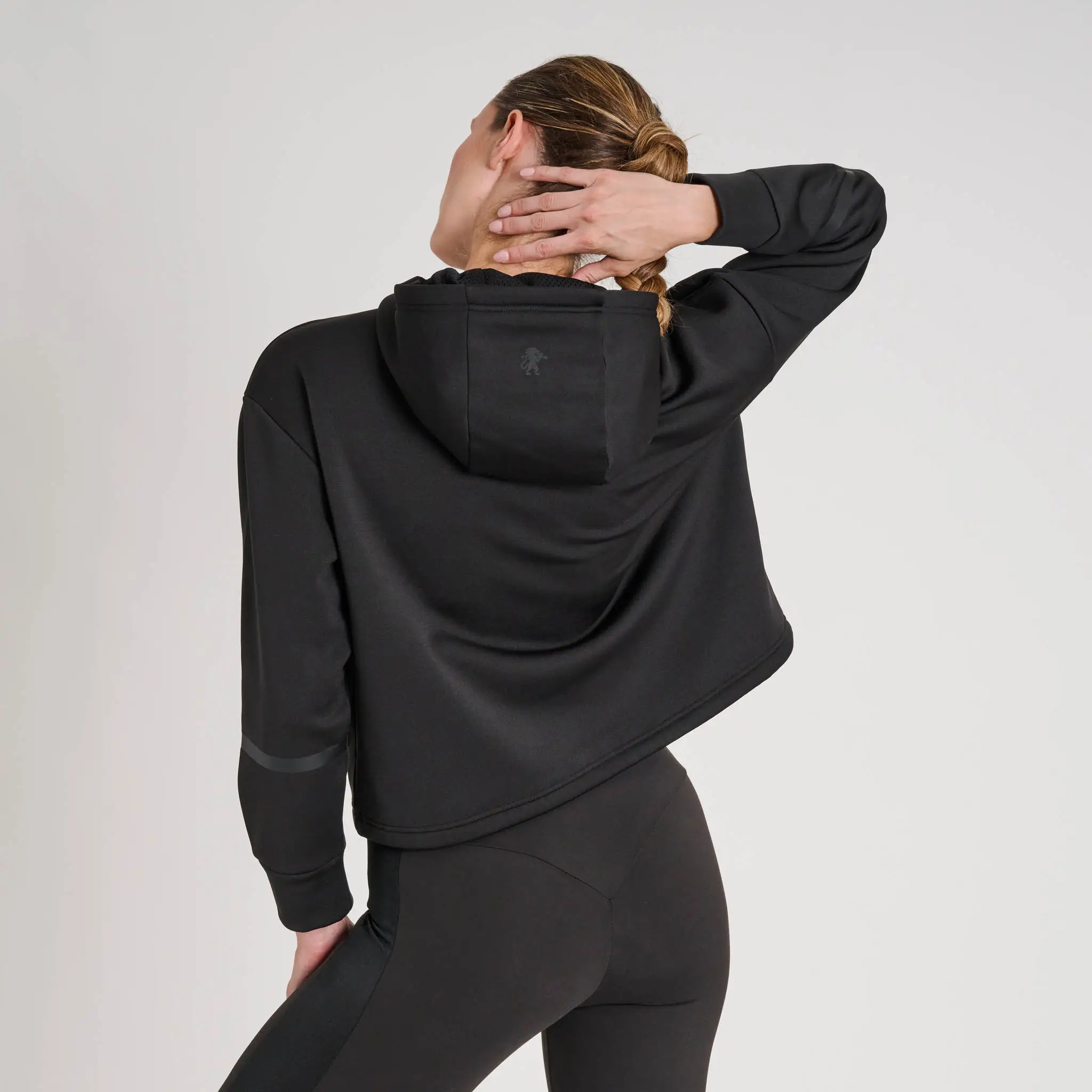 Felpa con cappuccio Donna Leone 1947 Black Lion ABX354. Felpa per allenamento, tempo libero.