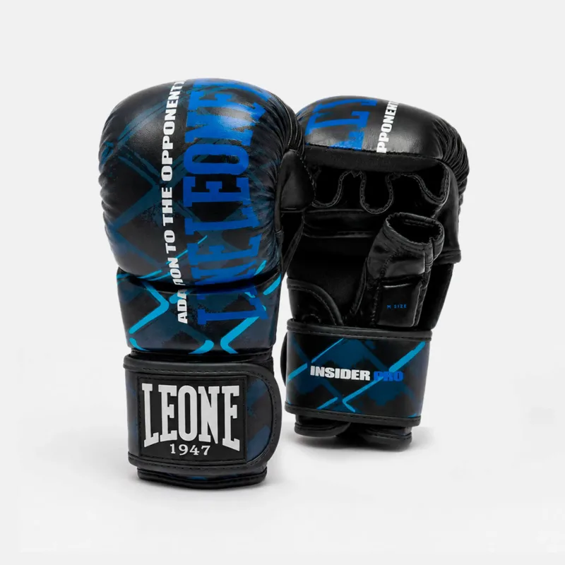 Guanti MMA Cage Leone 1947 Blu 8 oz GP123. Guanti MMA Sparring per allenamenti e match di Mixed Martial Arts.