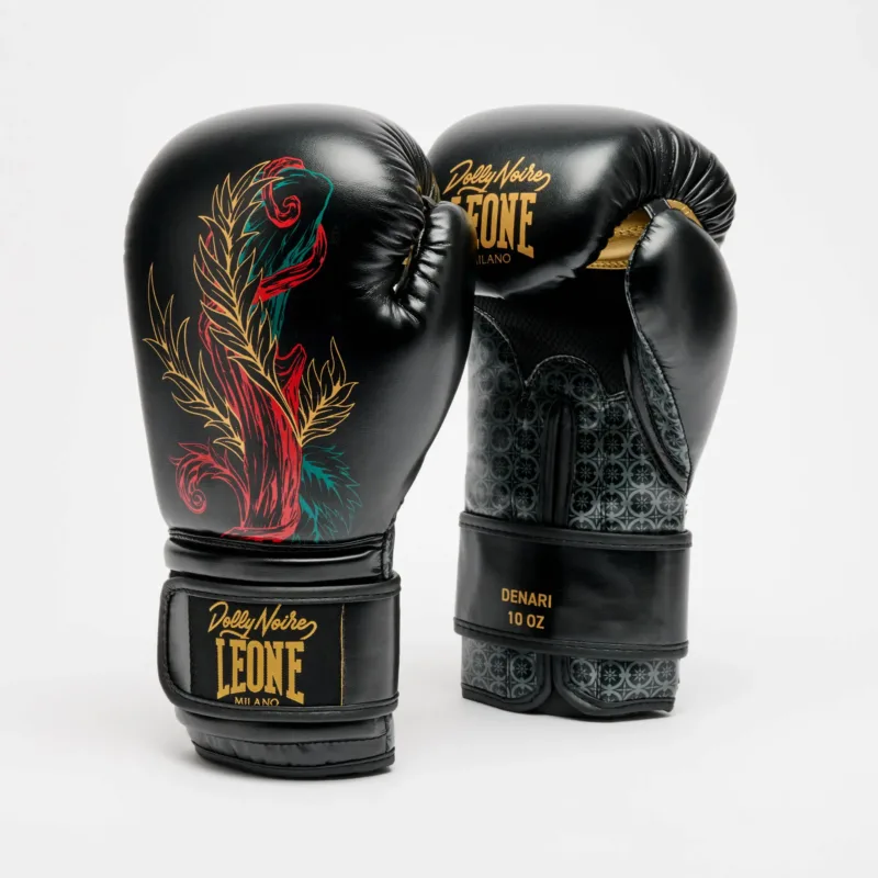 Guantoni da Boxe Leone X Dolly Noire GN01DN Nero per Boxe, Kickboxing e Muay Thai. Guantoni Leone 1947 edizione limitata.