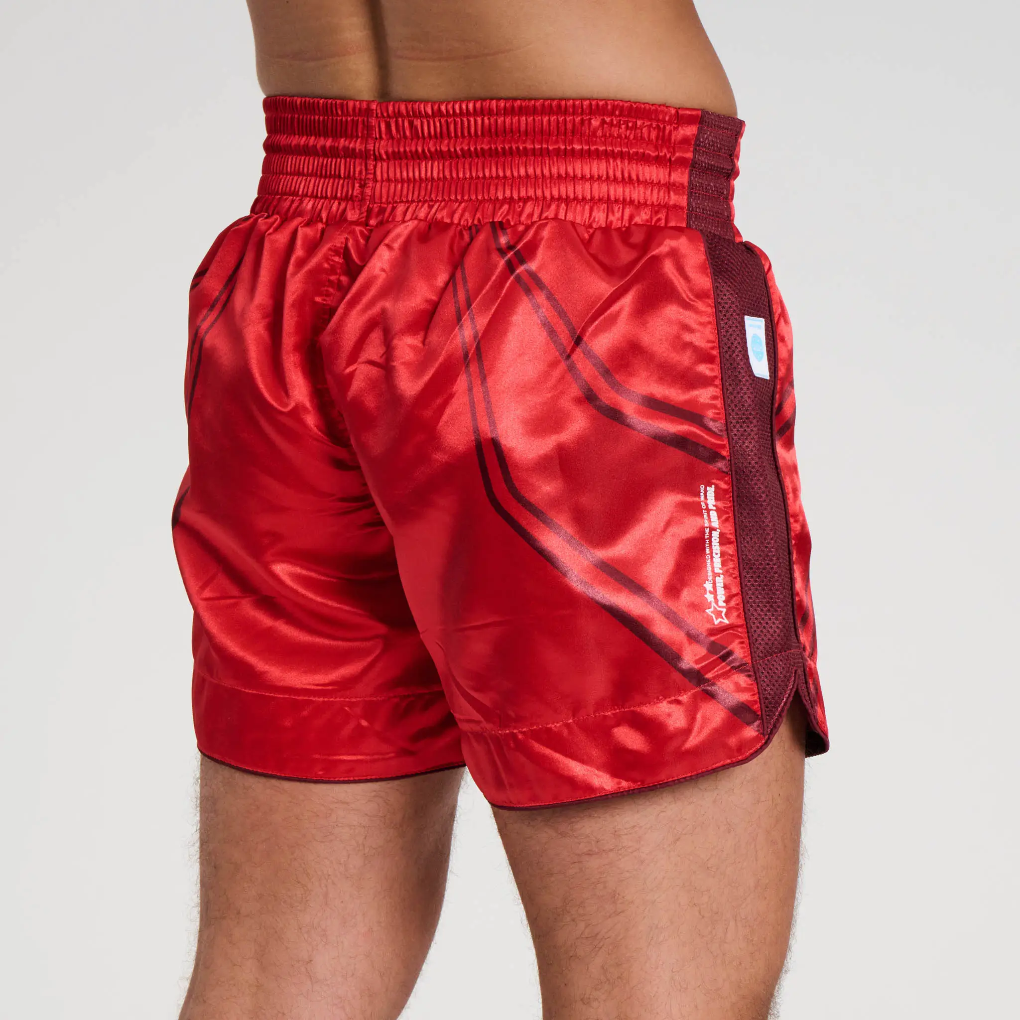 Pantaloncini Kick Leone 1947 WAKO Rosso AB996 per allenamenti e Gare di Kickboxing, Kick Light, Low Kick Federkombat.