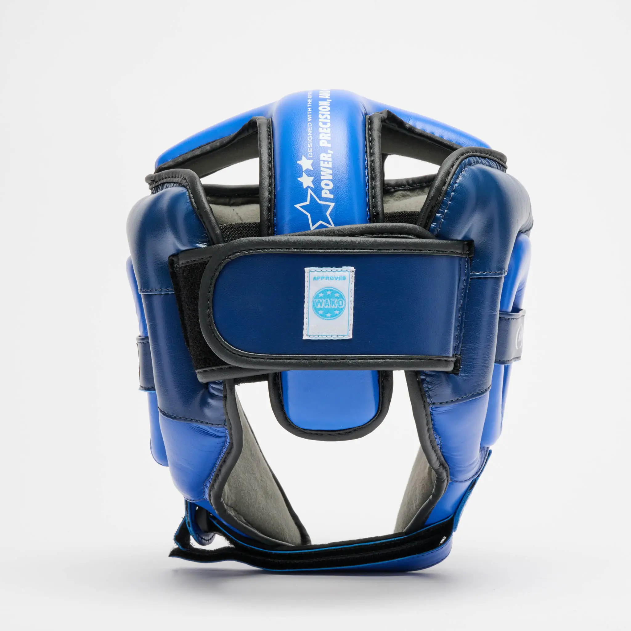 Caschetto Competition Leone 1947 WAKO Approved Blu CS446-02 per gare di Kickboxing, Full Contact, Point Fight, Kick Light e Low Kick. Caschetto approvato da FEDERKOMBAT.
