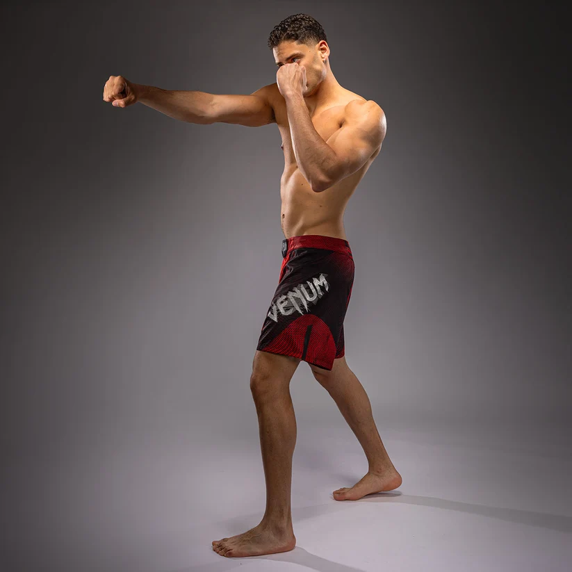 Pantaloncini Venum Galactic 3.0 Rosso/Argento/Nero per MMA, Grappling, No Gi. Fightshorts per lotta e NO Gi, Kickboxing.