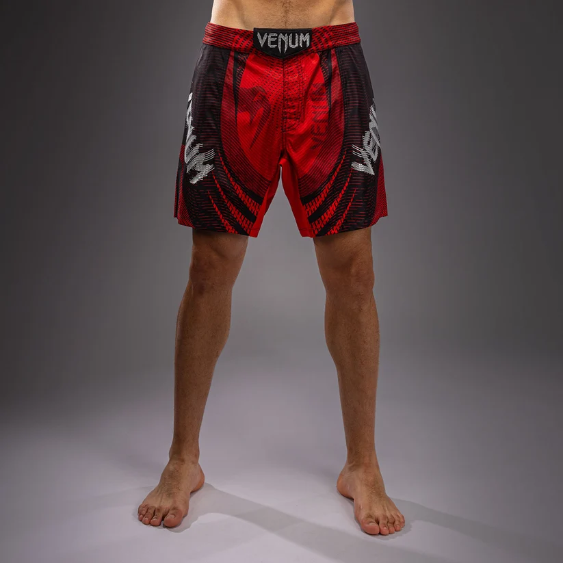 Pantaloncini Venum Galactic 3.0 Rosso/Argento/Nero per MMA, Grappling, No Gi. Fightshorts per lotta e NO Gi, Kickboxing.
